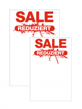 Etiketten "SALE REDUZIERT"