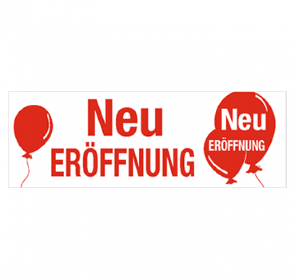 Ankleber "NEUERÖFFNUNG"